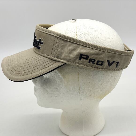 Titleist Low Profile Golf Sun Visor Mens OSFA Tan Blue Adjustable Pro V1 Hat Lid - Picture 4 of 8